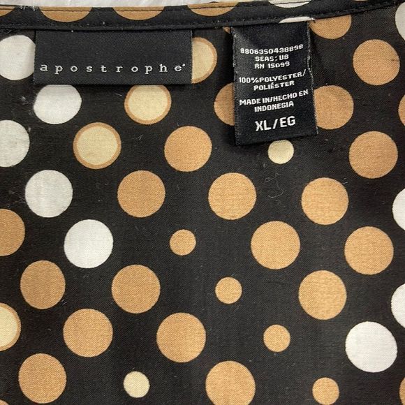 Women’s Apostrophe Multicolored Polka Dot Sleeveless Button Up Blouse (xl) EB12 - Picture 5 of 9